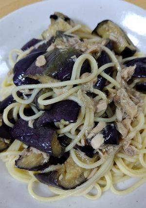 冷凍揚げナスとツナの和風パスタ-レシピのメイン写真