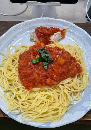 超簡単！あらごしトマトトマトソースパスタ-レシピのメイン写真