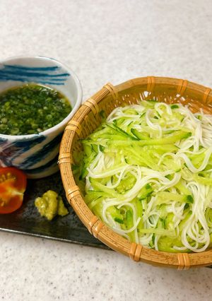 きゅうりたっぷり♪ローカーボそうめん-レシピのメイン写真