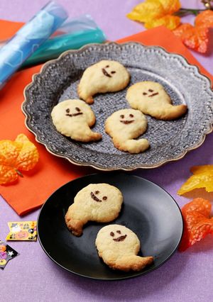 【ポリ袋で完結】おばけクッキー-レシピのメイン写真