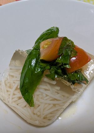 そうめん寄せのイタリアンサラダ乗せ-レシピのメイン写真