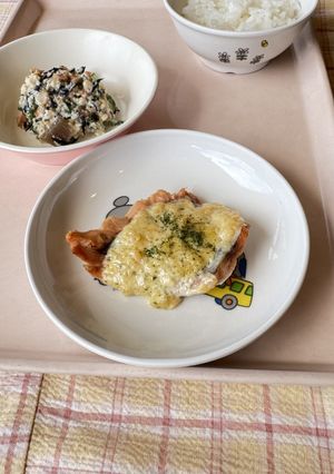 鮭のコーンマヨネーズ焼き（保育園・こども園給食）-レシピのメイン写真