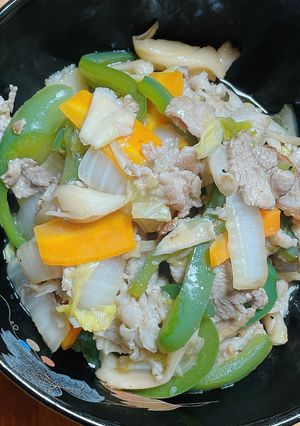 豚こまと野菜のおこげ丼-レシピのメイン写真