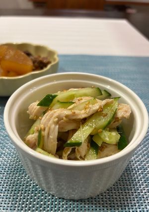 すし酢で作る鶏胸肉ときゅうりのサラダ-レシピのメイン写真