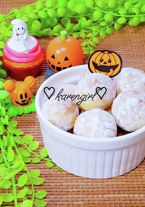 ハロウィン☆かぼちゃスノーボールクッキー-レシピのメイン写真