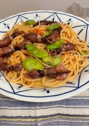 ほたるいかの春パスタ-レシピのメイン写真