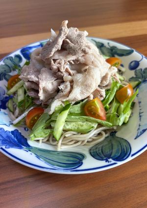 ごま豆乳の豚しゃぶ冷製そば-レシピのメイン写真