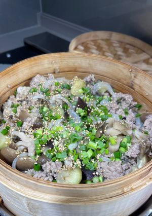 せいろで作る なすとひき肉のさっぱりポン-レシピのメイン写真
