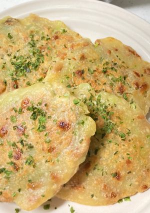 モチモチ食感 納豆とネギの豆腐お焼き-レシピのメイン写真