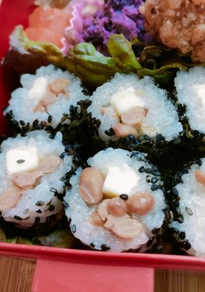 海苔で巻かないもち米納豆巻き♫-レシピのメイン写真