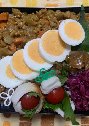 9/20ﾖｯﾁｬﾝキーマカレー弁当-レシピのメイン写真