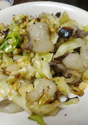 穴熊肉のキャベツ炒め-レシピのメイン写真