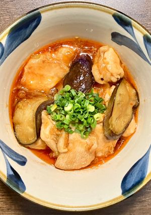 鶏むね肉とナスのチリソース-レシピのメイン写真