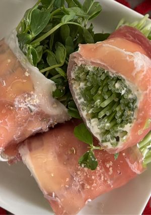豆苗とクリームチーズの生ハム巻き-レシピのメイン写真
