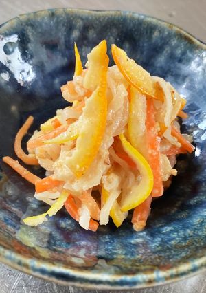 減塩まろやか酸味の胡麻紅白なます-レシピのメイン写真