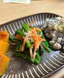 【副菜】ほうれん草と人参とツナのナムル