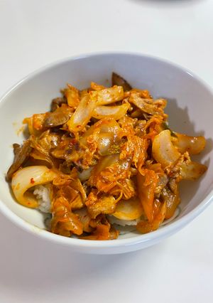 簡単10分☆豚キムチ丼-レシピのメイン写真