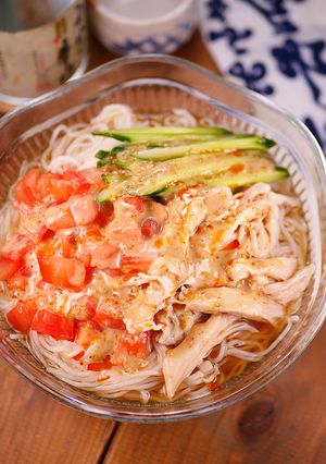夏を楽しむ😋うま辛バンバンジーそうめん✨-レシピのメイン写真