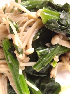 常備菜!ほうれん草とえのき塩にんにく炒め-レシピのメイン写真