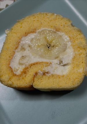 バナナチーズクリームロールケーキ-レシピのメイン写真