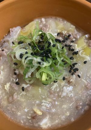 ひき肉の春雨卵スープ-レシピのメイン写真