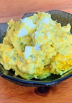 節約♡副菜♡簡単♡弁当🎃カボチャとゆで卵のサラダ-レシピのメイン写真