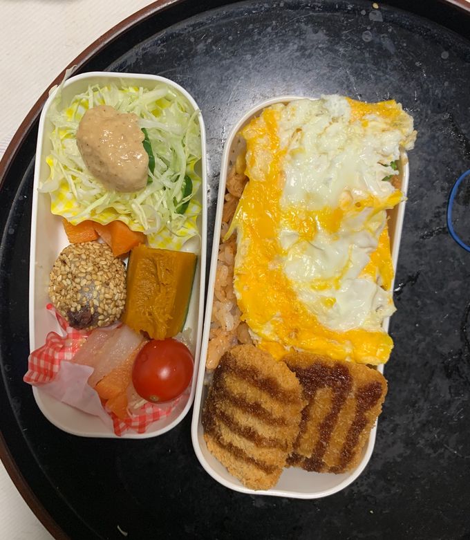 レンジ簡単洋風キムチチリ味オムライス弁当-レシピのメイン写真