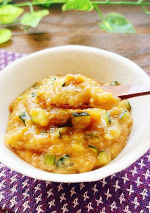 ご飯がすすむ♪ズッキーニの梅味噌炒め-レシピのメイン写真