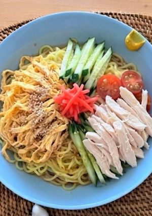 革命!焼きそば麺deささみ冷やし中華♪-レシピのメイン写真