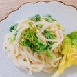 菜の花の豆腐クリームパスタ