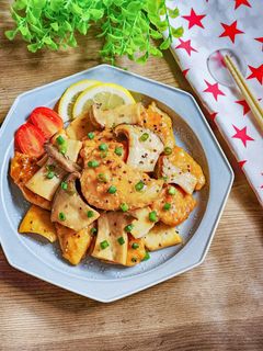 ささみとエリンギのレモンバター醤油炒め-レシピのメイン写真