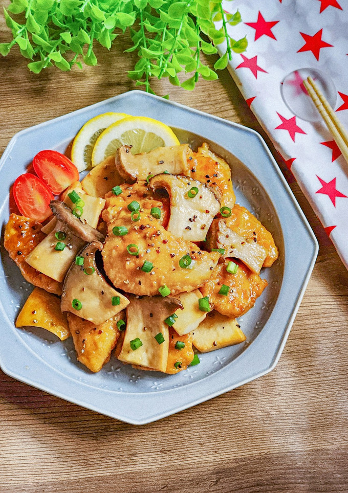 ささみとエリンギのレモンバター醤油炒め-レシピのメイン写真