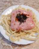 ネギトロ焼きうどん〜レモン醤油をかけて〜