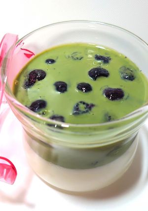 ♬ブルーベリーの抹茶＆ヨーグルトゼリー♬-レシピのメイン写真