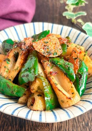 山芋とちくわとピーマンの甘辛豆板醤炒め-レシピのメイン写真