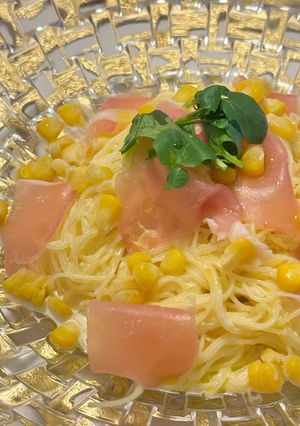 とうもろこしの冷製パスタ-レシピのメイン写真
