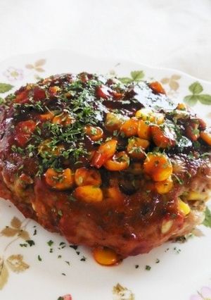 キャベツとコーンの豆腐みそハンバーグ-レシピのメイン写真