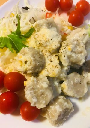 レトルト●焼売の豆乳卵白ソース炒め-レシピのメイン写真