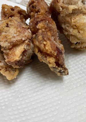 コツ：揚げ物を油切りする時は、立てる。-レシピのメイン写真
