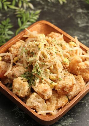 簡単！もやしサラダ　唐揚げリメイク-レシピのメイン写真