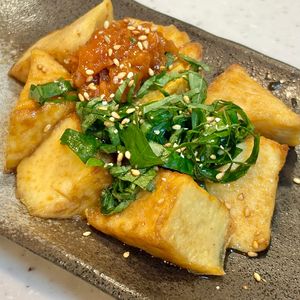 副菜や秋の夕飯に☆厚揚げの梅しそポン酢
