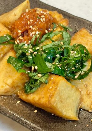副菜や夏の夕飯に☆厚揚げの梅しそポン酢-レシピのメイン写真
