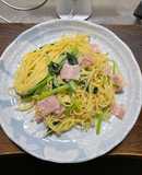 超簡単！小松菜のチーズ和風パスタ