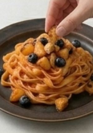 杏のタリアテッレブルーベリーソース-レシピのメイン写真