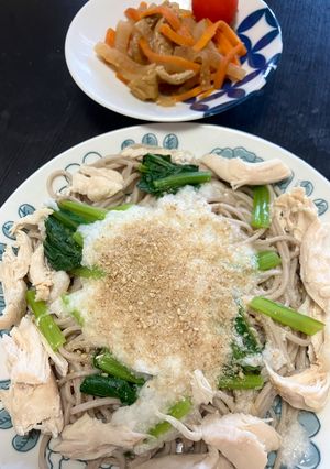 ぶっかけトロロ蕎麦ササミ入り-レシピのメイン写真