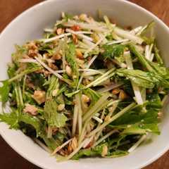 A picture of 水菜とツナのサラダ.