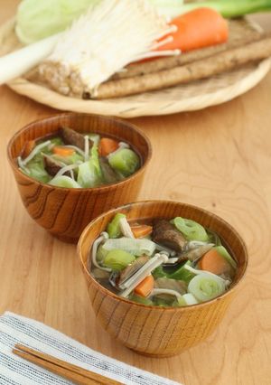 野菜不足解消◎５種野菜の具沢山みそ汁-レシピのメイン写真