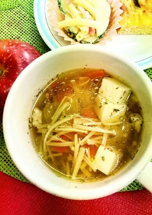【保育園給食レシピ】豆腐のカレースープ-レシピのメイン写真