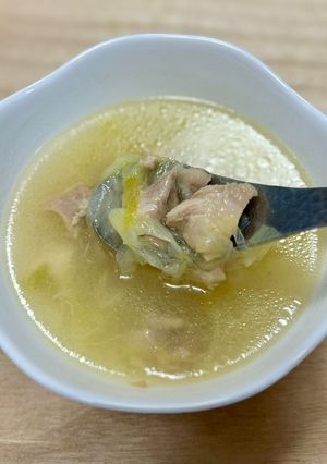 鶏肉とトロトロ白ネギのスープ-レシピのメイン写真