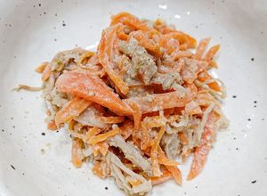 レンジで簡単！人参ともやしのごまナムル風-レシピのメイン写真
